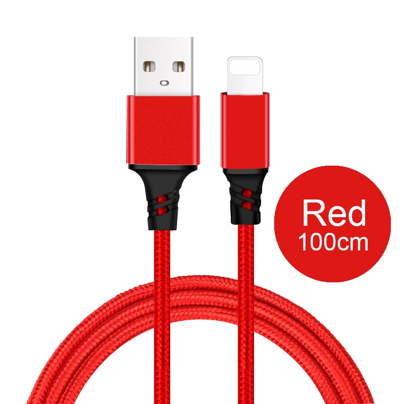 3в1 2в1 USB кабель для iPhone X 8 7 6 Micro usb type C кабель для samsung S9 S8 Быстрая зарядка кабель 3A зарядное устройство короткий длинный шнур - Цвет: Red 100CM