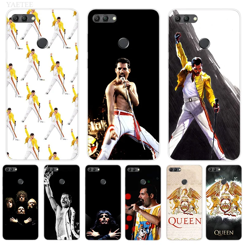 

Silicone Hull Case For Huawei Y7 Y6 Y5 Prime Pro Y9 2019 2018 Honor 8X 8C Play 9 10 lite View 20 V20 Cover Freddie Mercury Queen