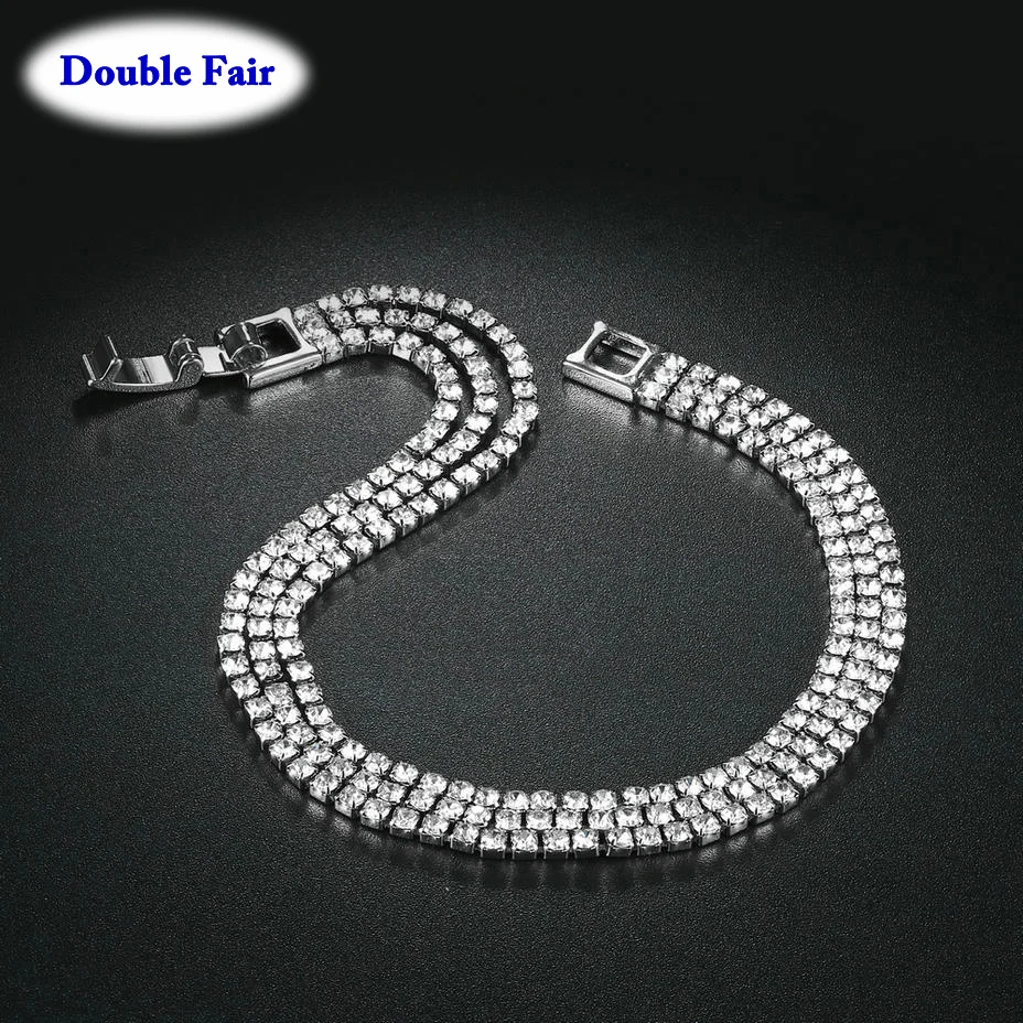 

2018 New OL Style Three-layer 6 Color Shining Zircon Crystal Fashion Bracelets & Bangles For Women Christmas Gift Jewelry KC116M