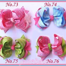 Новинка 500 шт 3,5-" кольцо для волос банты пестрая Заколка Для Девочек Бутик банты для волос