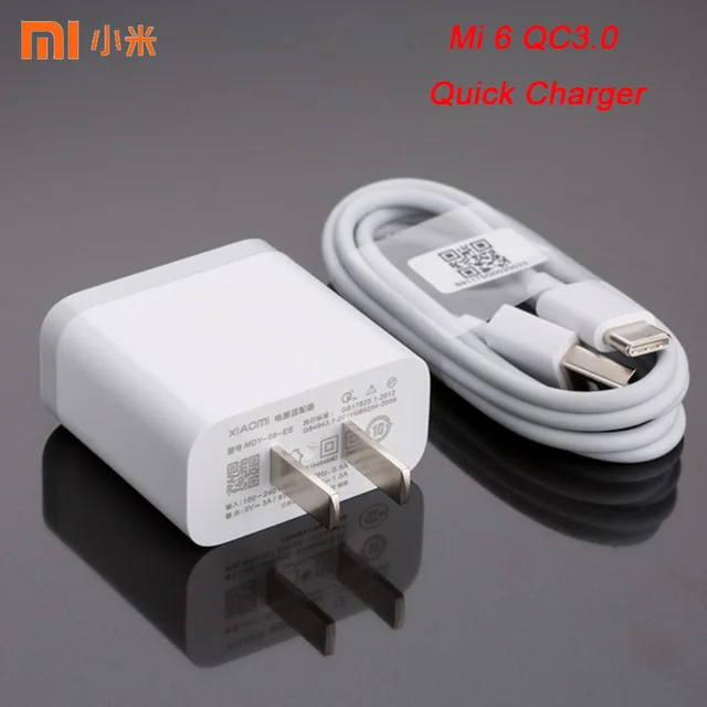 

XIAOMI Fast Quick Charger 3.0 Adapter 12V/1.5A + Micro USB/TYPE-C Data Cable For Mi 6 A1 Max Mix 2 Redmi 4X 4A 5 Plus 5A Note 5