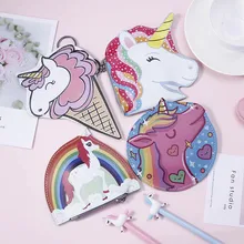 Девушки мультфильм животных Единорог портмоне маленький мини PU изменения кожаный кошелек Для женщин ключ кошелек для монет мешок дети подарки