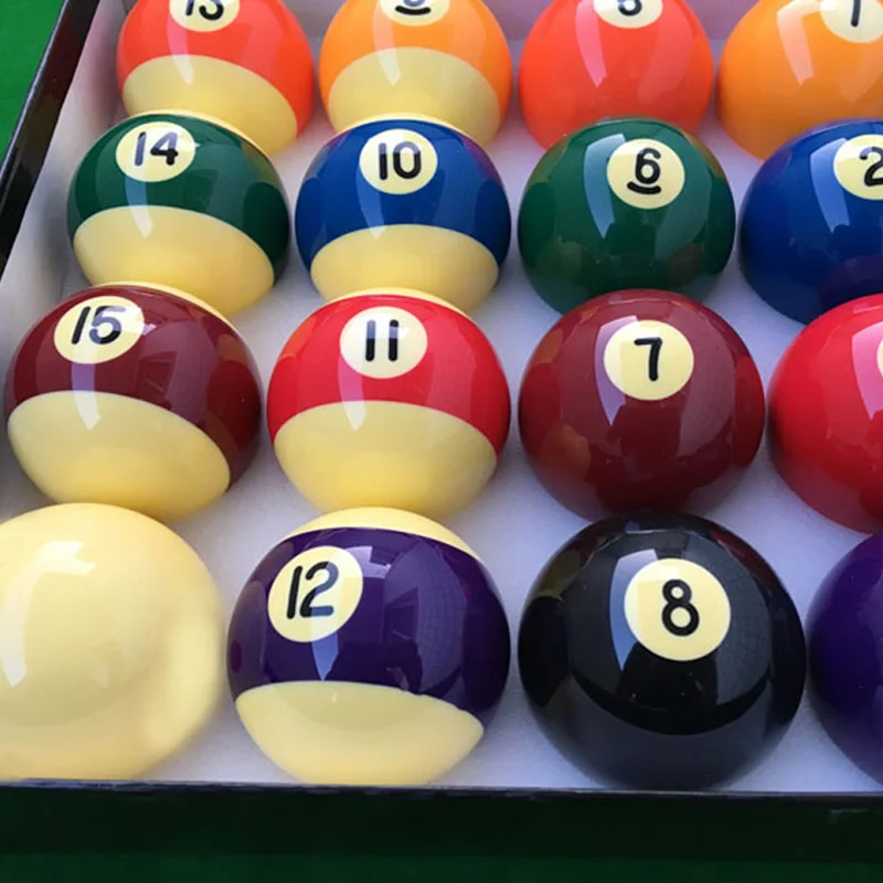 New Little NO design 57.2mm Billiards balls 2 1/4 inch Resin Pool complete set balls Billiards accessories