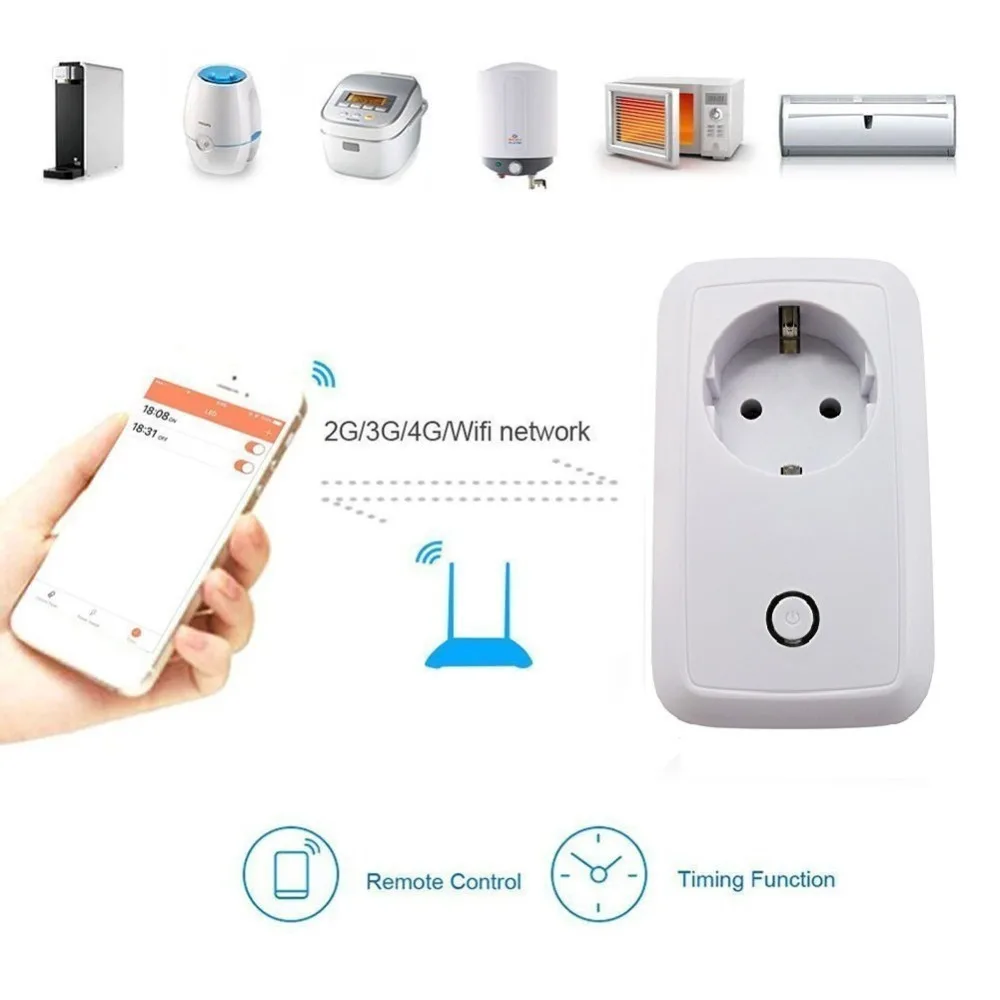 Беспроводная смарт розетка kebidu S20 с Wi Fi штепсельная вилка