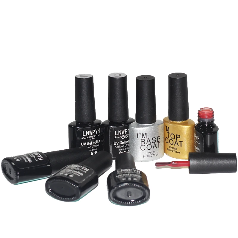 36/6 Вт УФ лампы 6 Цвет Soak Off Gel Nail Top Coat гель лак для ногтей комплект маникюрный набор