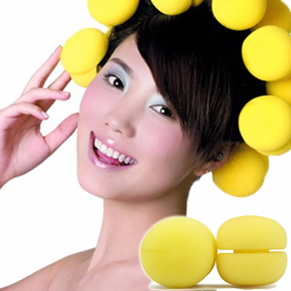 

6pcs/set Hair Rollers Curlers Mushroom Sponge DIY Hair Care Soft Curl Balls Foam Sponge Rollers Curling Magic Styling Tools