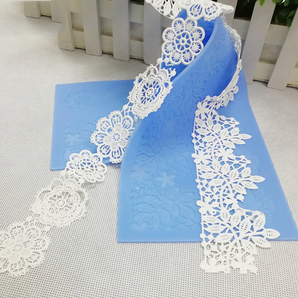 

Flower Rattan Fondant Mold Cake Decorating Tools Non-stick Silicone Lace Mat June#13