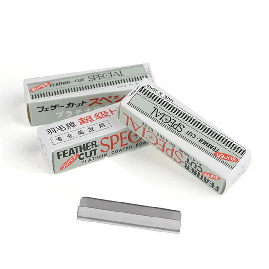 

Free Shipping 50pcs Stainless Steel Eyebrow Trimmer Blades Super Feather Platinum Coated Edge Razor Blades