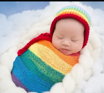 

Newborn Photography Props Photos Knitted fox animal Costume gray hat +pants Fotografia 0-1 month Accessories new 0-1month