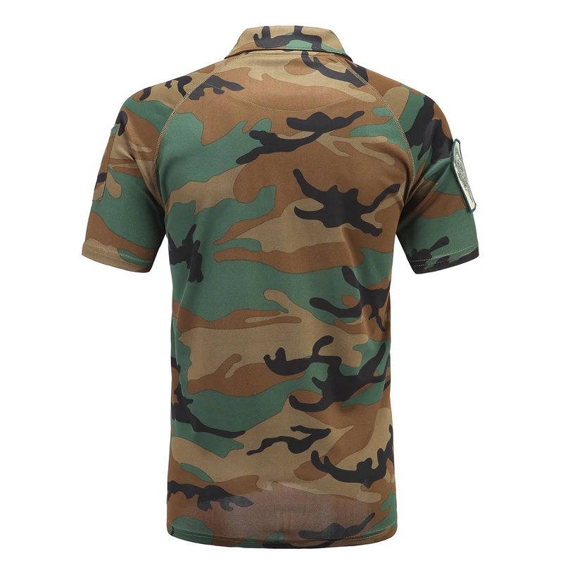 Billig Military Camouflage Polo Shirt Kurzarm Shirt Neue 2019 Sommer Casual Armee Kampf Atmungsaktiv Taktische Quick Dry Polo Shirt
