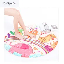 Вечерние животные, круглый ковер, детский игровой коврик, нескользящий Детский многофункциональный напольный игровой коврик для дома, коврик для гостиной