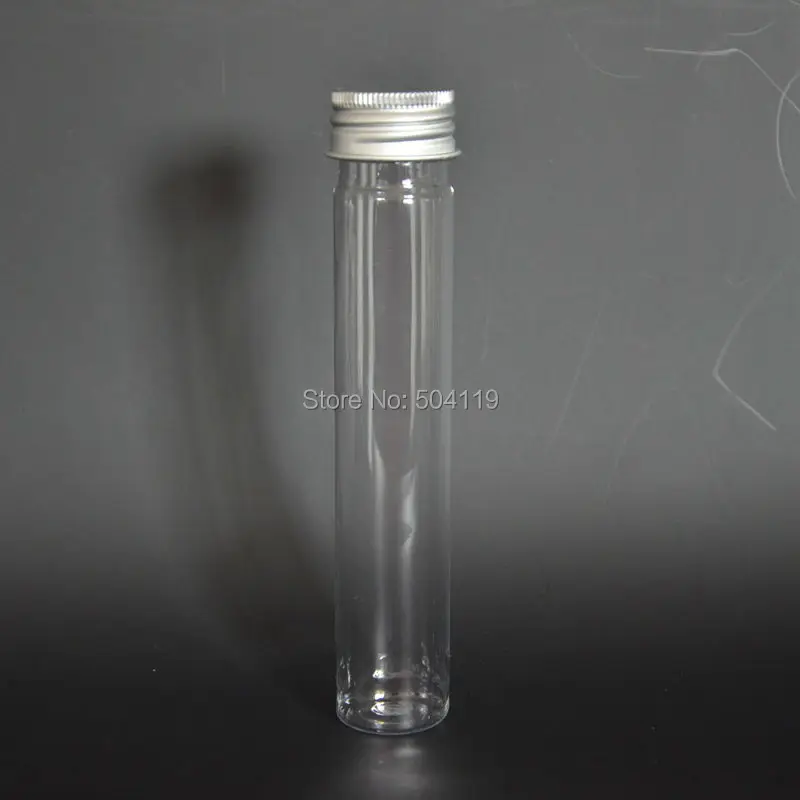

65ml transparent mask bath salt test PET tube with aluminum cap 65cc clear plastic cosmetic tube