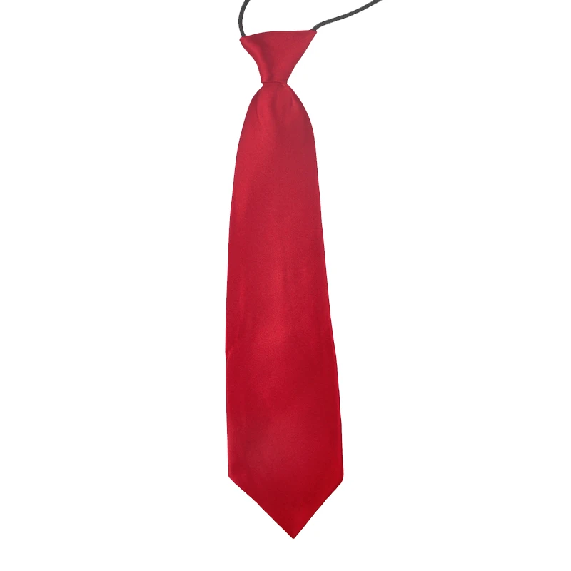 Модный Школьный Галстук для мальчиков; Детский галстук для свадьбы; Однотонный эластичный галстук; Модный Школьный Галстук для свадьбы; Однотонный эластичный галстук - Цвет: Warm Red