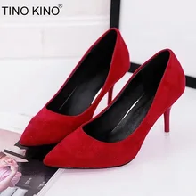 Femmes pompes bout pointu mince talons hauts femme Faux daim en cuir verni bureau robe chaussures dames classique Slip On chaussures