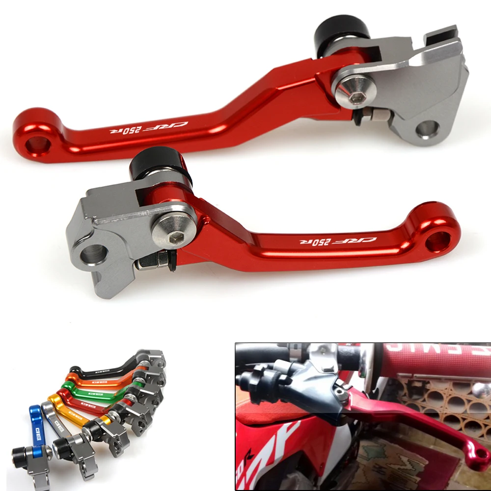 Тормозной рычаг сцепления велосипеда DirtBike CNC поворотный Мотокросс для HANDA CRF250R CRF
