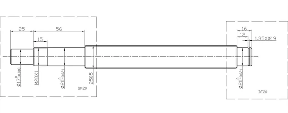 1 шт. винтовая передача винт RM2525-L2000mm-C7+ 1 шт. SFE2525 один гайка подшипник с BK/BF20 подвергшийся стандартной финальной машинной обработке