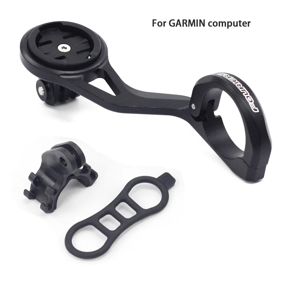 black for garmin Fouriers сплав велосипед передний Компьютер Крепление Фары Держатель для Wahoo Elemnt мини болт GARMIN камера руль компьютеры крепление - Цвет: black for garmin