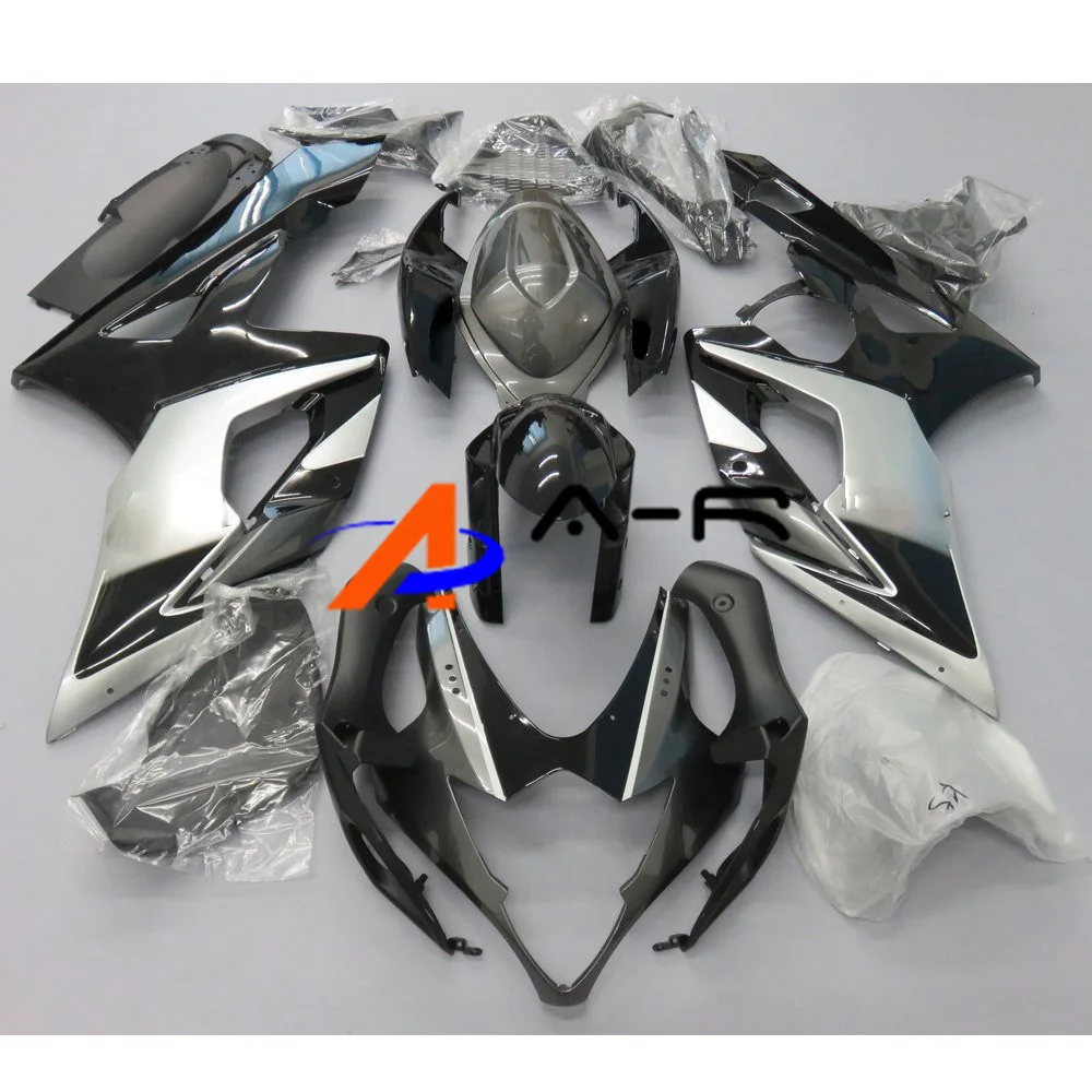 

GSX-R1000 Logo Black Silver Injection Fairing Kit for Suzuki GSXR GSX-R 1000 GSXR1000 K5 2005 2006 05 06 Fairings kit Bodywork