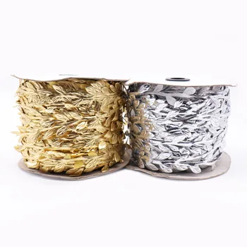 

5 Meters Gold and Silver Artificial Flower Leaves Rattan Flower Vine DIY Wedding Birthday Party Decorative Accessories Garland