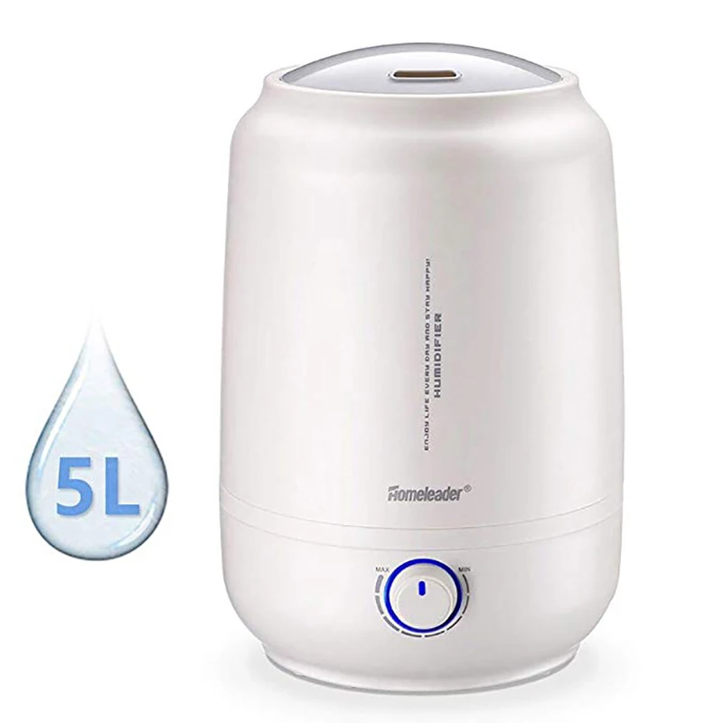 

Homeleader Cool Mist Humidifier Air Humidifier for Home 5L Large Capacity Ultrasonic Air Humidifier Waterless Auto Shut-off