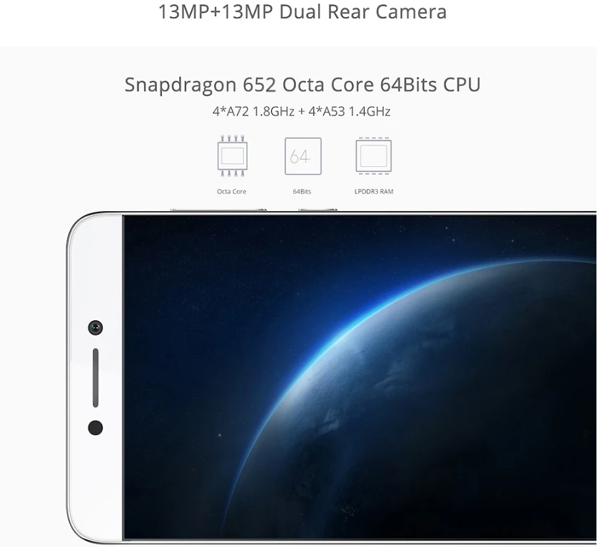 Original LeEco Cool 1 Mobile Phone Dual Leeco Coolpad cool 1 Snapdragon 652 Smartphone 3GB RAM 32GB ROM 5.5 Inch FHD Android 6.0 033