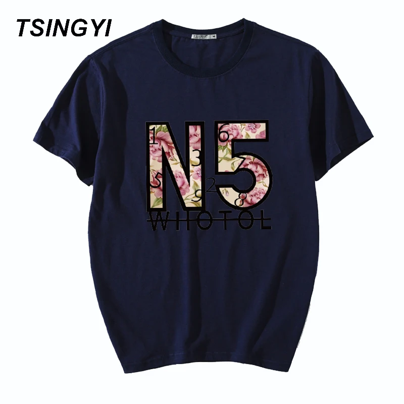 Tsingyi 5XL Лето Письмо N5 футболка Для мужчин 100% хлопок o-образным вырезом короткий рукав Camiseta de los hombres футболка Homme Азии Размеры 940