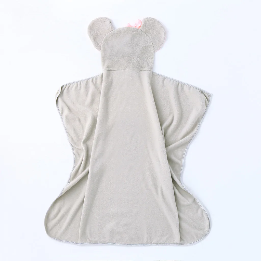 LONSANT спальный мешок для новорожденных; детское одеяло с капюшоном и Рисунком Слона из мультфильма; повседневное детское Хлопковое полотенце для сна