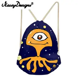 NOISYDESIGNS милый мультфильм большие глаза монстра Печать Drawstring Backpackfor для девочек-подростков Mochila Infantil путешествия карманные Подарок