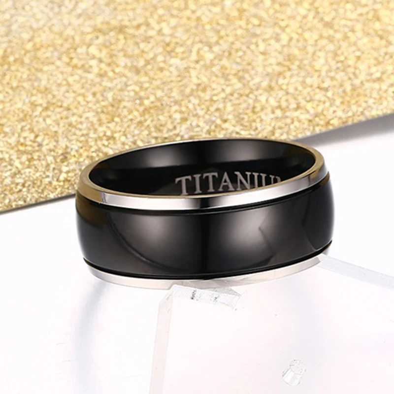Vnox Caduceus тип 1 диабет черное кольцо для мужчин Титан классический мужской аварийный медицинский предупреждение ювелирные изделия
