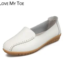 Г., модная весенняя дышащая женская обувь на плоской подошве из натуральной кожи, женские лоферы, Chaussure Femme, женские кроссовки, zapatos mujer