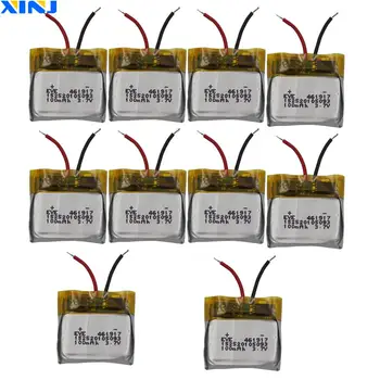 

XINJ 10pcs 3.7V 100mAh LiPo Polymer Battery 461917 For headphones bluetooth earphone speaker smart watch Car Camera Music player