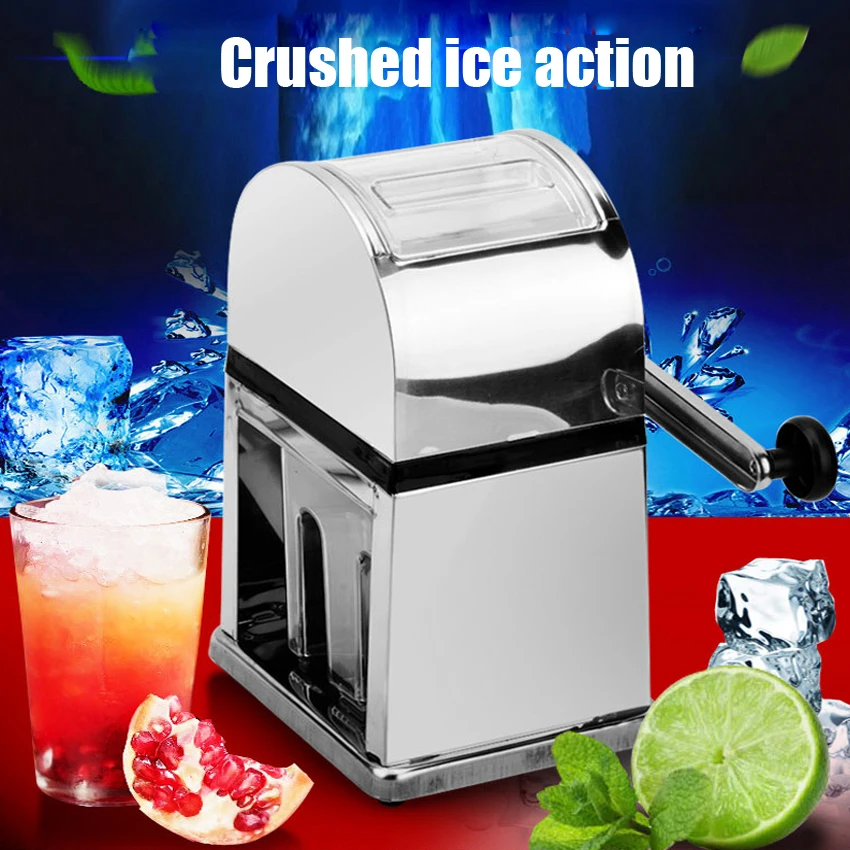 1PC Manual Ice Crusher Shaver machine Snow Drink Slushy Maker Blender