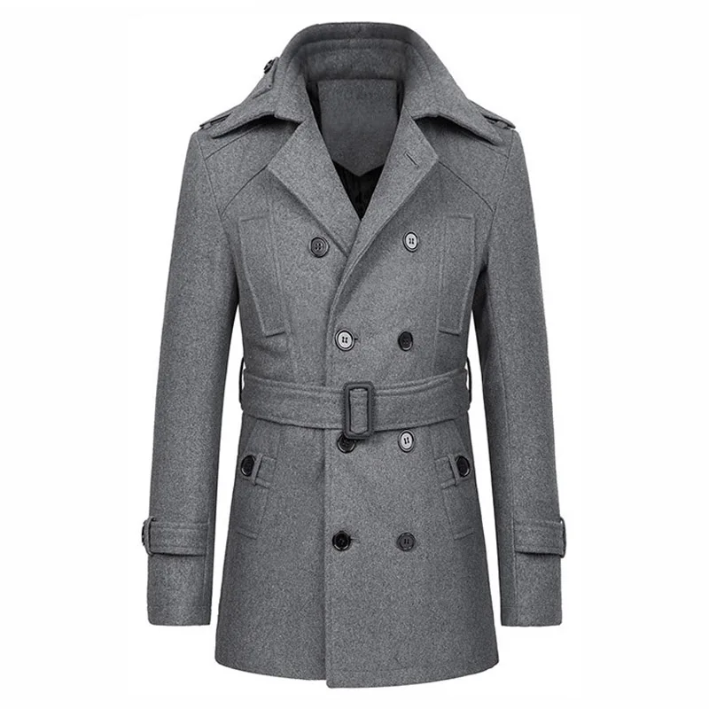 Mens Wool Car Coat Slim Fit / Men's Jacket Wool Slim Fit Outwear Warm