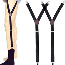 Non-slip Анти-морщинки подвязки жаккард из трех клипа Y типа