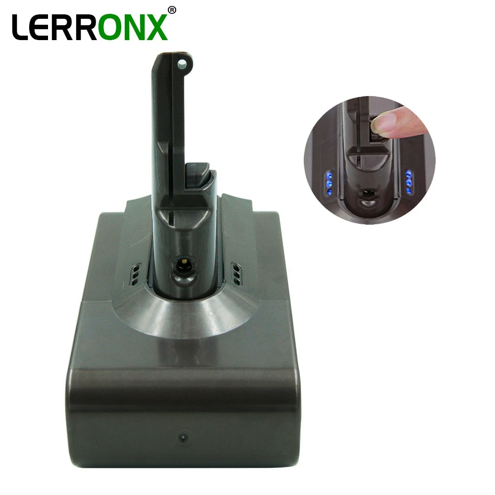 

LERRONX LED Light Replacement battery 21.6V 4000mAh Lithium Rechargeable battery for Dyson Vacuum Cleaner 214730-01 V8 Animal
