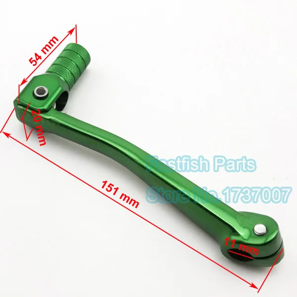 Aluminum Gear Shifter Lever Green Shift For Chinese CRF XR50 KLX SSR