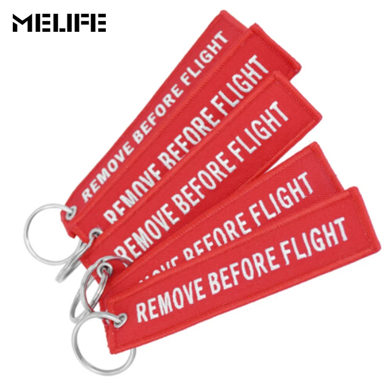 MELIFE Sport Climbing Accessories Remove Before Flight Chaveiro Tag Embroidery Keychain Aviation OEM Chain Key Fob 3-6 PCS | Спорт и