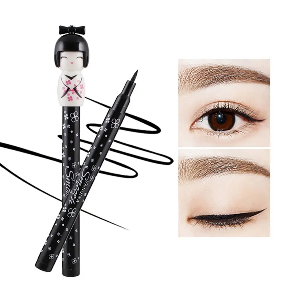 

1PC Kawaii Japanese Doll Style Liquid Eyeliner Pen Long-lasting Waterproof Black Eye Liner Pencil Sexy Cat Eye Makeup Tools