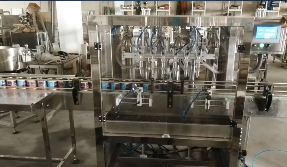 

1-5L automatic liquid filling machine,6 nozzle lemon/tea filling machine_316 piston filler,CE customizable video
