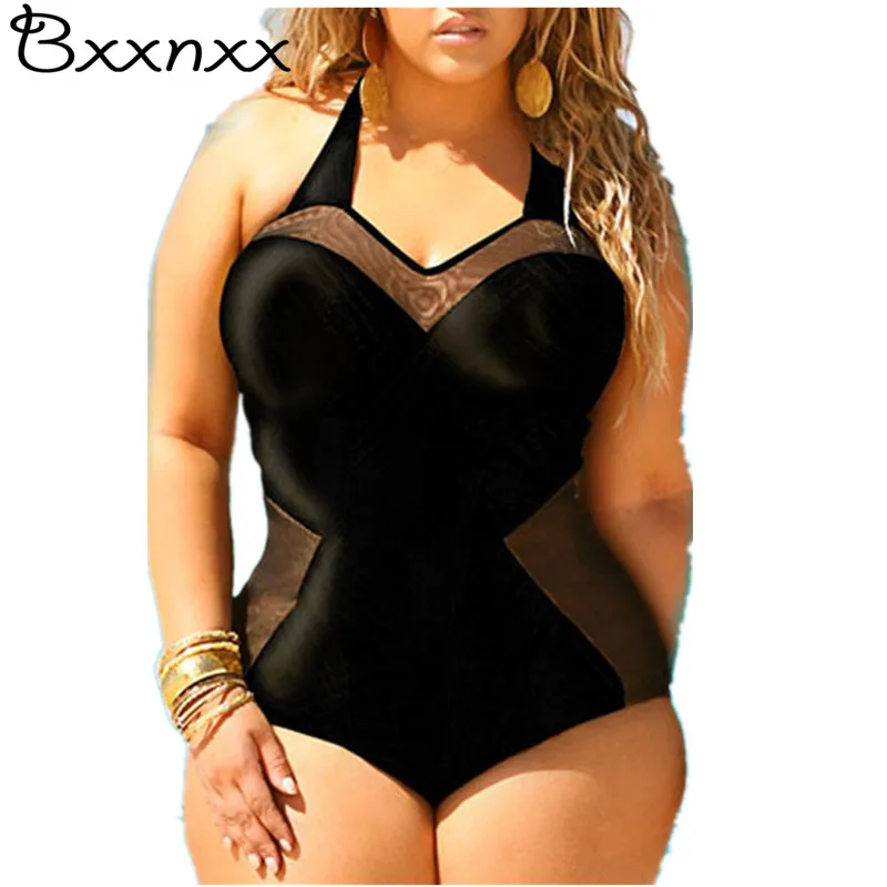 2016 Women Retro Padded Mesh Swimwear One Piece Swimsuit Black Swim Suit Plus Size Beachwear plus-size-black-swimsuit : image 2016 Women Retro Padded Mesh Swimwear One Piece Swimsuit Black Swim Suit Plus Size Beachwear plus-size-black-swimsuit