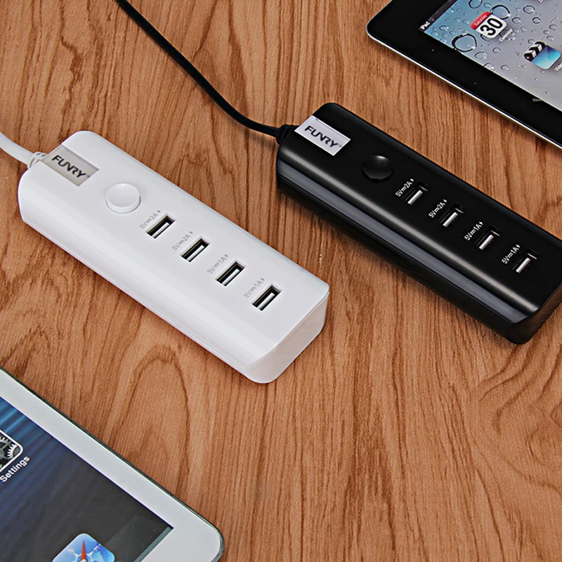 Funry CHG EU001 ЕС Подключите USB мини зарядные устройства 5 В 4 Интерфейс Вход 110 250