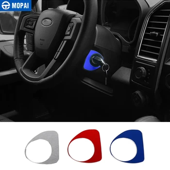 

MOPAI Car Interior Engine Ignition Switch Button Decoration Cover Trim Stickers for Ford F150 2015 Up Car Accessories Styling