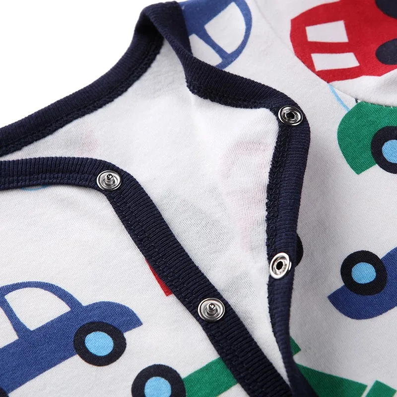 2016 Newly One-Piece Baby Romper Jumpsuit Winter Clothing Cute Car Printed Kids Clothing Autumn 100% Cotton Baby Boy Clothes (4)