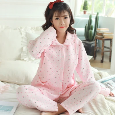 Autumn winter air blanket Pajamas Feeding Home Furnishing Maternal Lactation Month Long Sleeved Suit Maternity Sleepwear Autumn winter air blanket Pajamas Feeding Home Furnishing Maternal Lactation Month Long Sleeved Suit Maternity Sleepwear