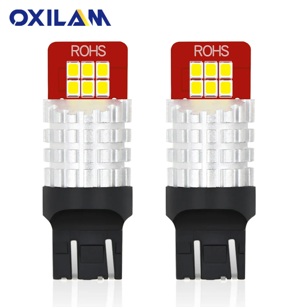 OXILAM 2Pcs Canbus T20 7443 7440 W21/5W W21W WY21W LED Bulb for Car Daytime Driving Running Lights Reverse Brake Light 12V White OXILAM 2Pcs Canbus T20 7443 7440 W21/5W W21W WY21W LED Bulb for Car Daytime Driving Running Lights Reverse Brake Light 12V White