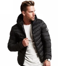 

2018 winter sweatshirt men ultra thin light Hooded down Hoodies collar solid jacket for male Outerwear coats Size