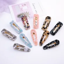 1 шт. заколки для девочек дикая уксусная кислота сбоку клип Леопард BB клип Темперамент Зажим для челки утка клип акриловая заколка для волос G0430