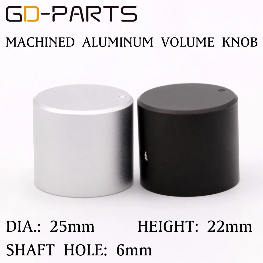 

25*22mm Machined Solid Aluminum Volume Potentiometer knob HIFI Car Audio Tube Headphone AMP Sound Control Cap Button