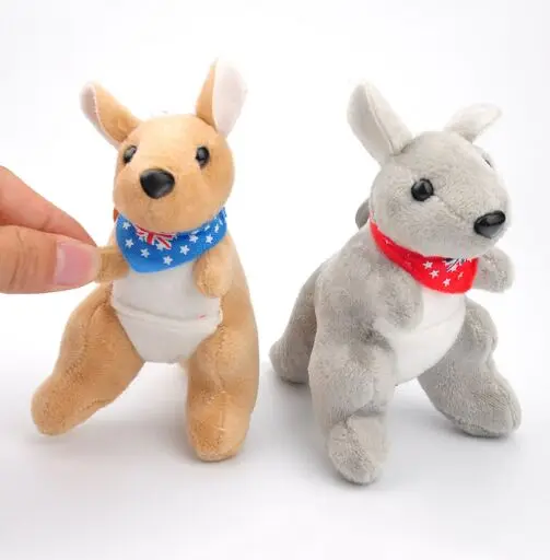 The scarf Australian kangaroo fluffy widgets that doll Small pendant stuffed kangaroo machine doll mixed model