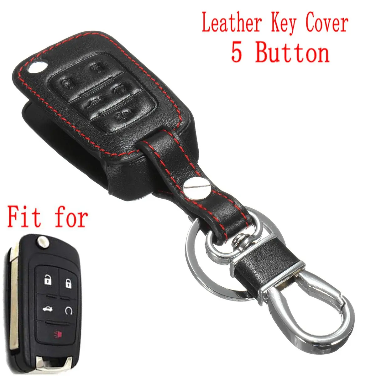 

5 Buttons PU Leather Car Remote Key Case Cover Smart Key For Chevrolet Camaro /Cruze